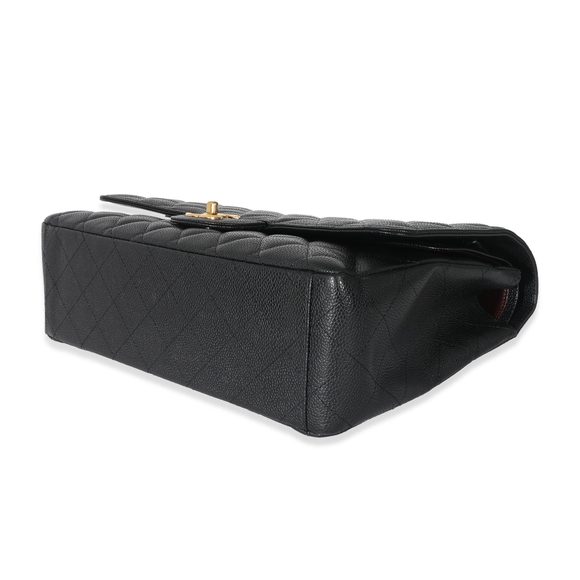 Chanel Black Caviar Maxi Double Flap Bag - Picture 7 of 8